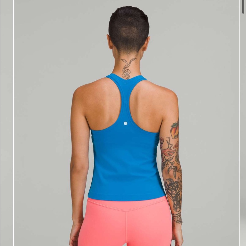 EUC Lululemon Cool Racerback II (CROPPED) size 6 in cornflower blue - Picture 8 of 8